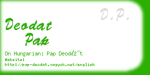 deodat pap business card